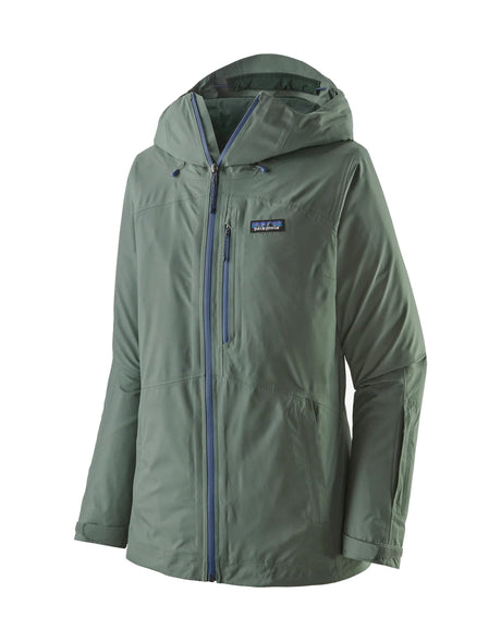 Patagonia Womens Powder Town Ski Jacket-Small-Hemlock Green-aussieskier.com