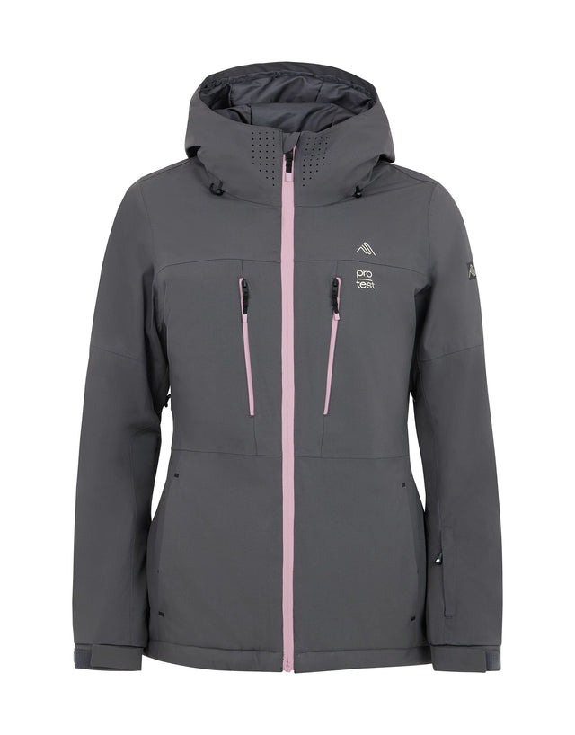 Protest Sima Womens Ski Jacket-X Small-Shadow Grey-aussieskier.com