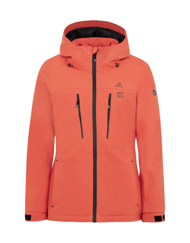 Protest Sima Womens Ski Jacket-X Small-Tosca Red-aussieskier.com