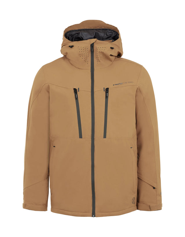 Protest Timo Ski Jacket-Small-Sandy Brown-aussieskier.com