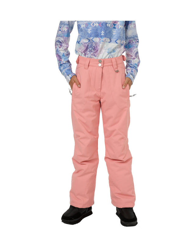 Rojo BF4EVA Girls Ski Pants-4-Pink Icing-aussieskier.com