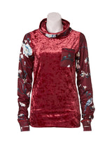 Rojo Womens Velvet Funnel Zip Base Layer Top-8-Biking Red-aussieskier.com