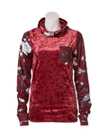 Rojo Womens Velvet Funnel Zip Base Layer Top-8-Biking Red-aussieskier.com