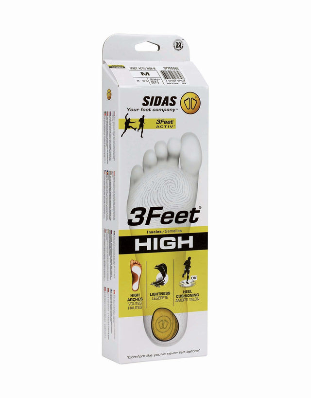 Sidas 3Feet Active High Prefabricated Insoles-X Small-aussieskier.com