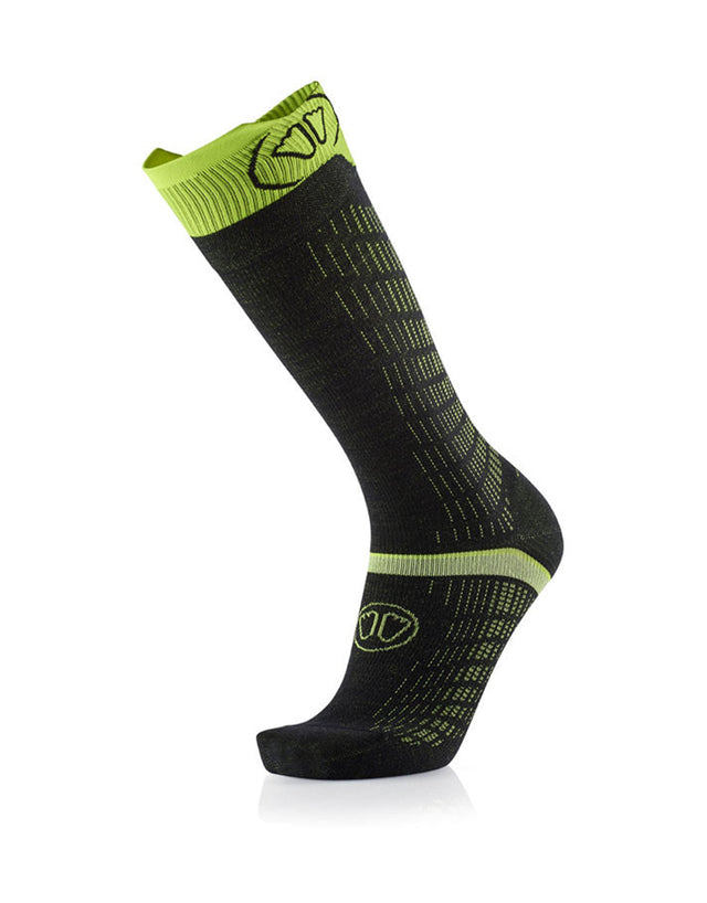 Sidas Ski Merino Low Volume Ski Sock-X Small-Black / Yellow-aussieskier.com