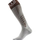 Sidas Ski Merino Low Volume Ski Sock-X Small-White / Brown-aussieskier.com