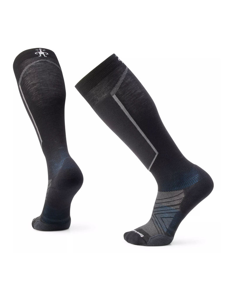 Smartwool PhD Ski Targeted Cushion Extra Stretch Ski Socks-Small-Black-aussieskier.com