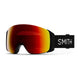 Smith 4D Mag Ski Goggles-Black / Chromapop Sun Red Mirror Lens + Chromapop Storm Yellow Flash Spare Lens-aussieskier.com