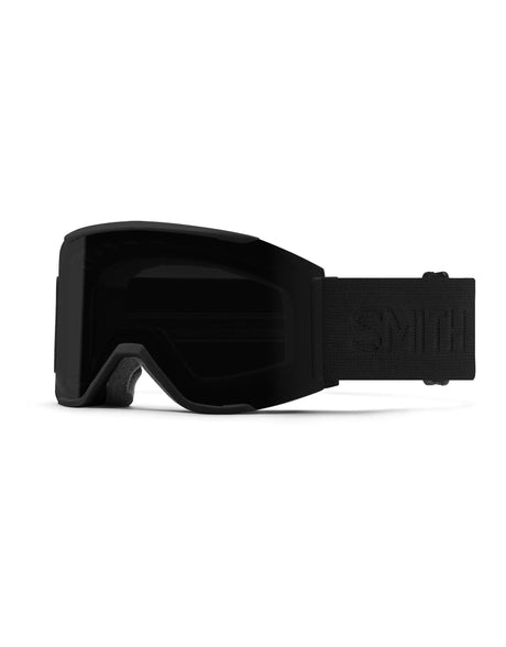 Smith Squad Mag Low Bridge Fit Ski Goggles-Blackout / Chromapop Sun Black Lens + Chromapop Storm Blue Sensor Mirror Spare Lens-aussieskier.com