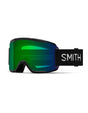 Smith Squad Ski Goggles-Black / Chromapop Everyday Green Mirror Lens + Clear Spare Lens-aussieskier.com