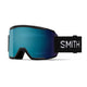 Smith Squad Ski Goggles-Black / Chromapop Sun Blue Mirror Lens + Yellow Spare Lens-aussieskier.com