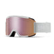 Smith Squad Ski Goggles-White Vapour / Chromapop Everyday Rose Gold Mirror Lens + Clear Spare Lens-aussieskier.com