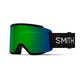 Smith Squad XL Ski Goggles-Black / Chromapop Sun Green Mirror Lens + Chromapop Storm Rose Flash Spare Lens-aussieskier.com