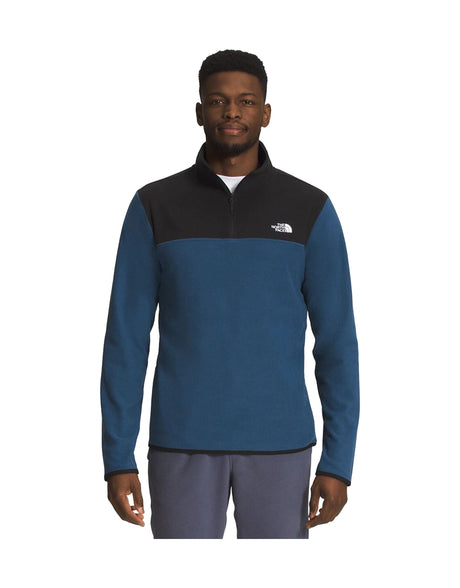 The North Face Glacier 1/4 Zip Fleece-Small-Shady Blue-aussieskier.com