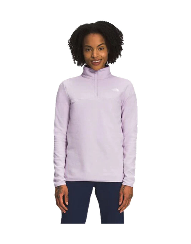 The North Face Glacier 1/4 Zip Womens Fleece-X Small-Lavender Fog-aussieskier.com