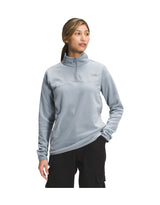 The North Face Glacier 1/4 Zip Womens Fleece-X Small-Mid Grey-aussieskier.com