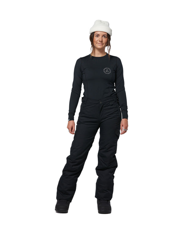 Rojo Adventure Awaits Womens Ski Pants-XX Small-True Black-aussieskier.com