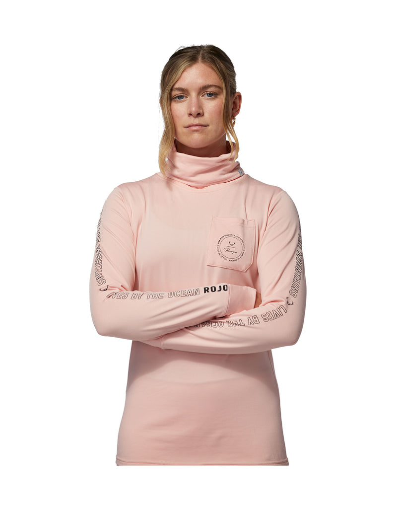 Rojo Womens Park Life Funnel Neck Thermal Top-X Small-English Rose-aussieskier.com