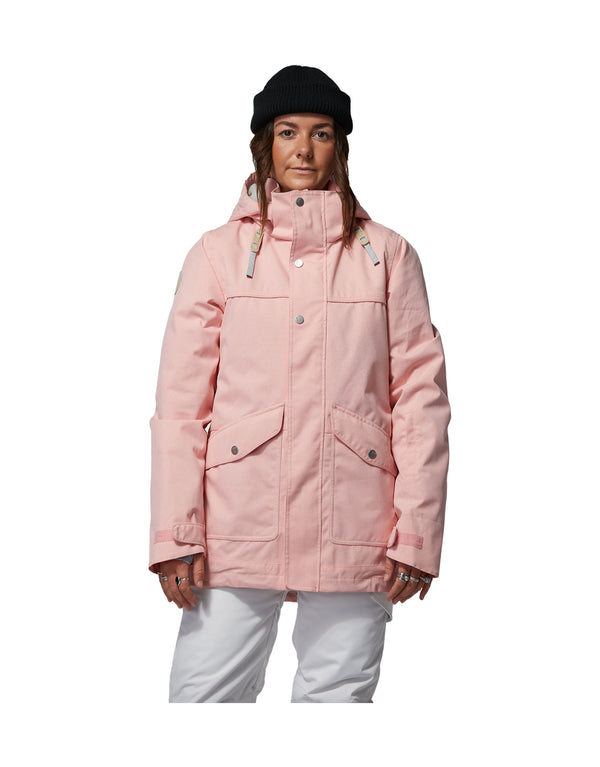 Rojo Aster Womens Ski Jacket-X Small-English Rose Pinstripe-aussieskier.com