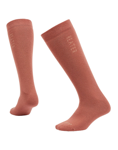 XTM Heater Ski Sock - 3 Pack-Small (A2-8)-Dusty Pink-aussieskier.com