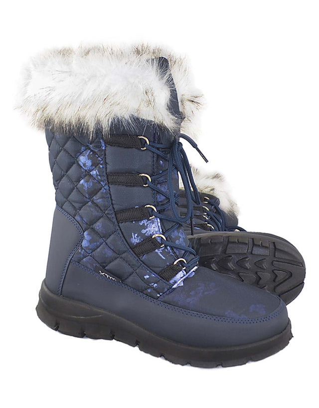 XTM Inessa Womens Apres Boot-36-Navy Floral-aussieskier.com