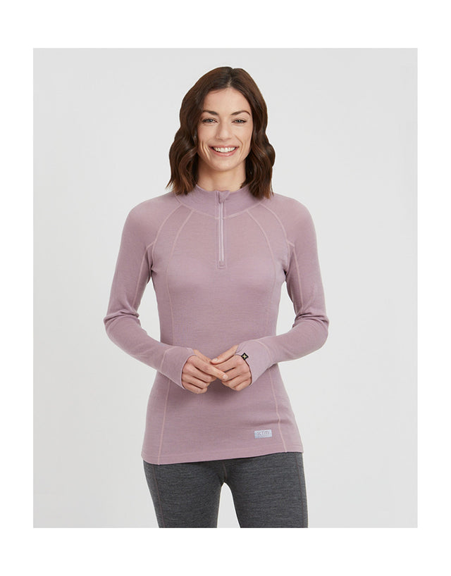 XTM Merino Womens Zip Neck 230 Thermal Top-aussieskier.com