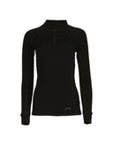 XTM Merino Womens Zip Neck 230 Thermal Top-8-Black-aussieskier.com