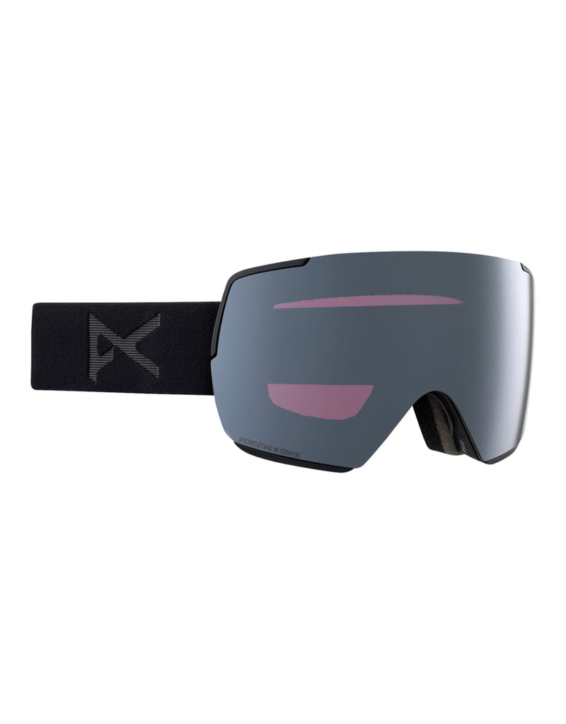 Anon M5S MFI Low Bridge Ski Goggles-Smoke / Perceive Onyx Lens + Perceive Violet Spare Lens-Standard Fit-aussieskier.com