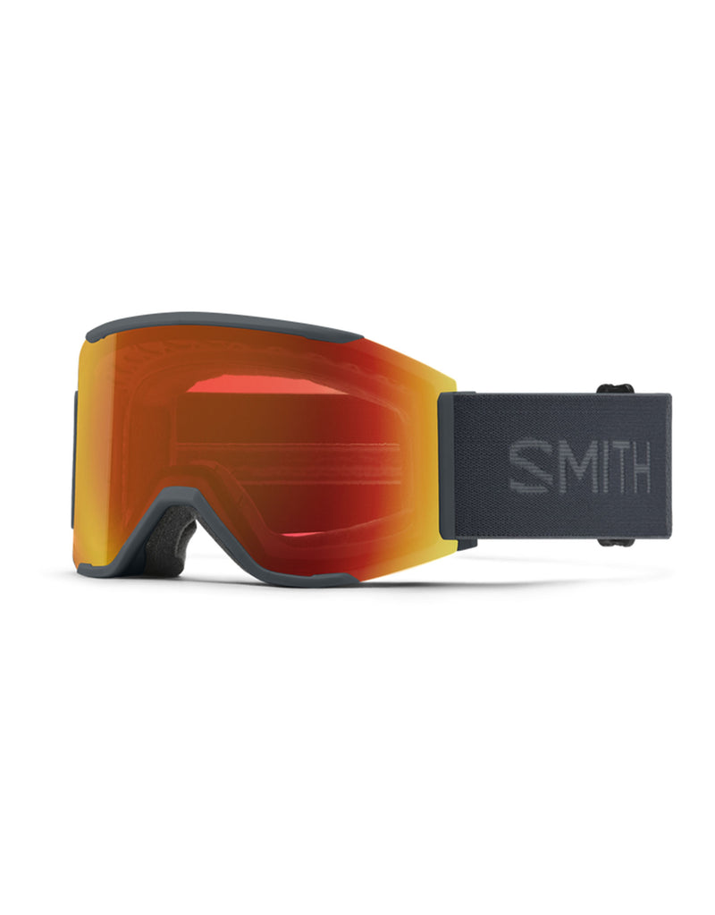 Smith Squad Mag Ski Goggles-Slate / Chromapop Everyday Red Mirror Lens + Chromapop Storm Yellow Flash Spare Lens-aussieskier.com