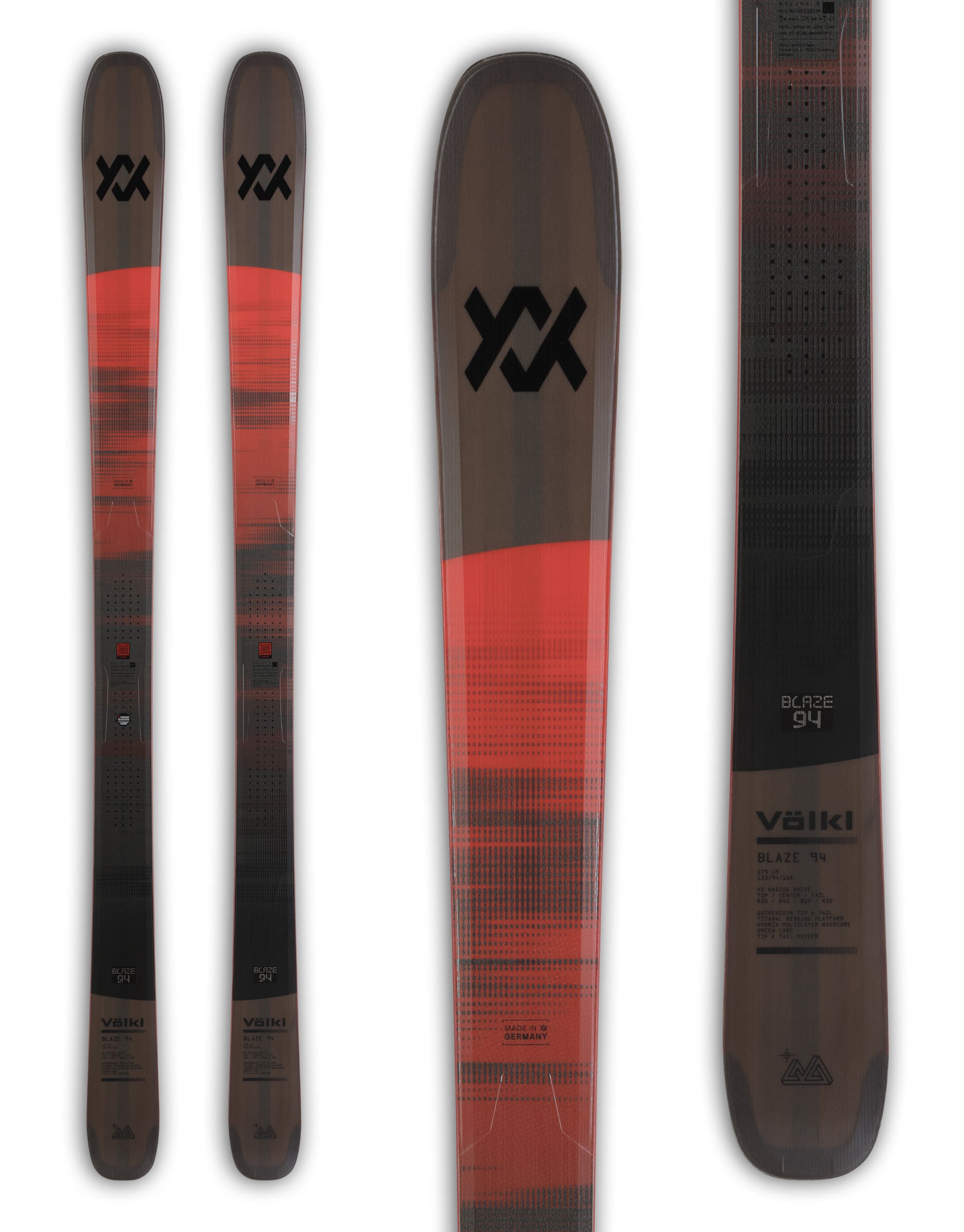 スキー Volkl blaze94 Volkl Blaze 94 Skis 2027 – Lightweight All Mountain Joy