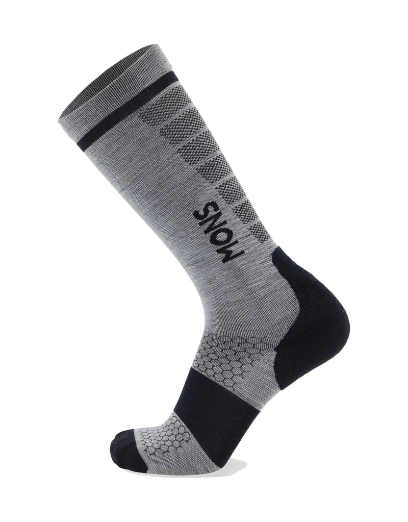 Mons Royale Pro Lite Merino Ski Socks-Small-Grey Marl-aussieskier.com
