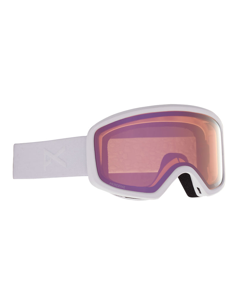 Anon Deringer Womens Ski Goggles-White / Perceive Pink Lens-aussieskier.com