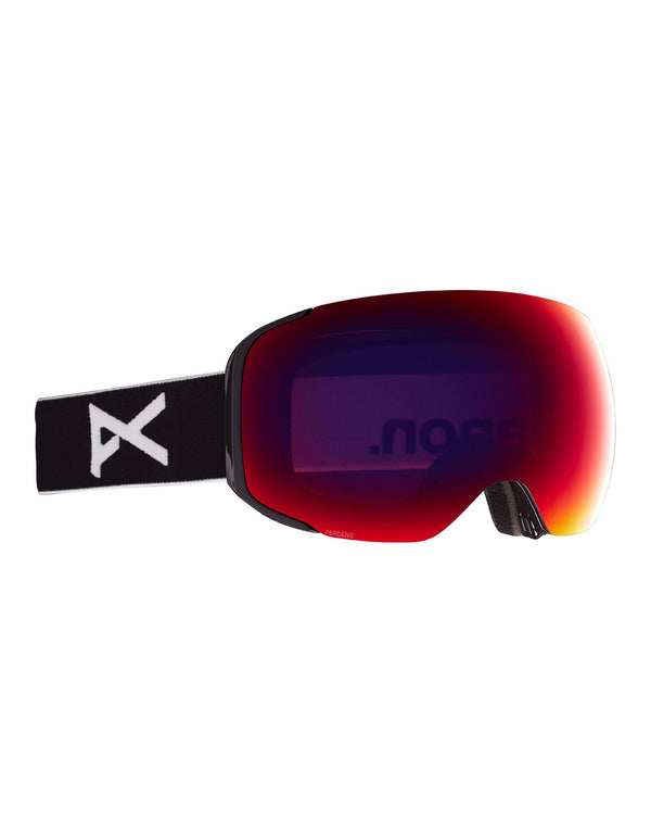 Anon M2 MFI Ski Goggles-Black / Perceive Red Lens + Perceive Burst Spare Lens-Standard Fit-aussieskier.com