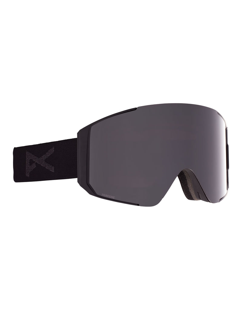 Anon Sync Ski Goggles-Smoke / Perceive Onyx Lens + Perceive Violet Spare Lens-Standard Fit-aussieskier.com
