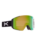 Anon Sync Ski Goggles-Black / Perceive Green Lens + Perceive Pink Spare Lens-Standard Fit-aussieskier.com