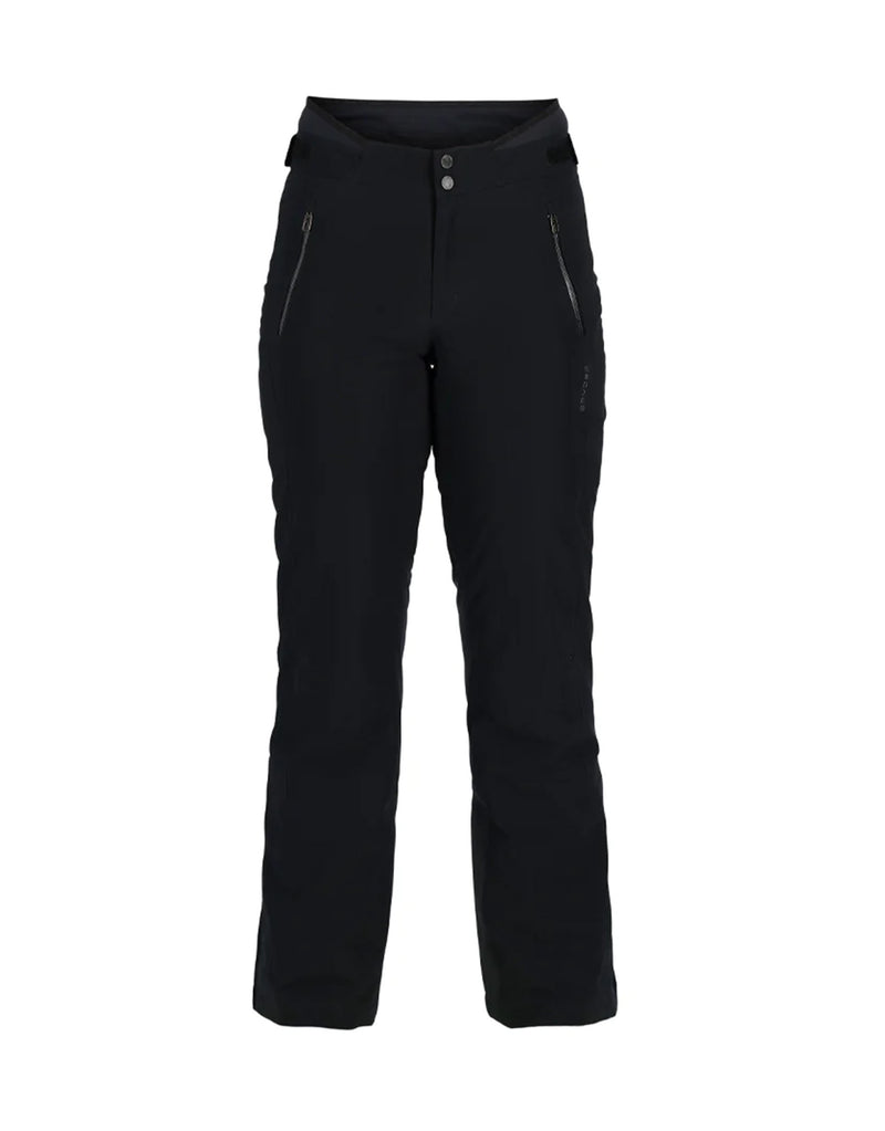 Spyder Echo Womens Ski Pants-Small / 6-Black-aussieskier.com