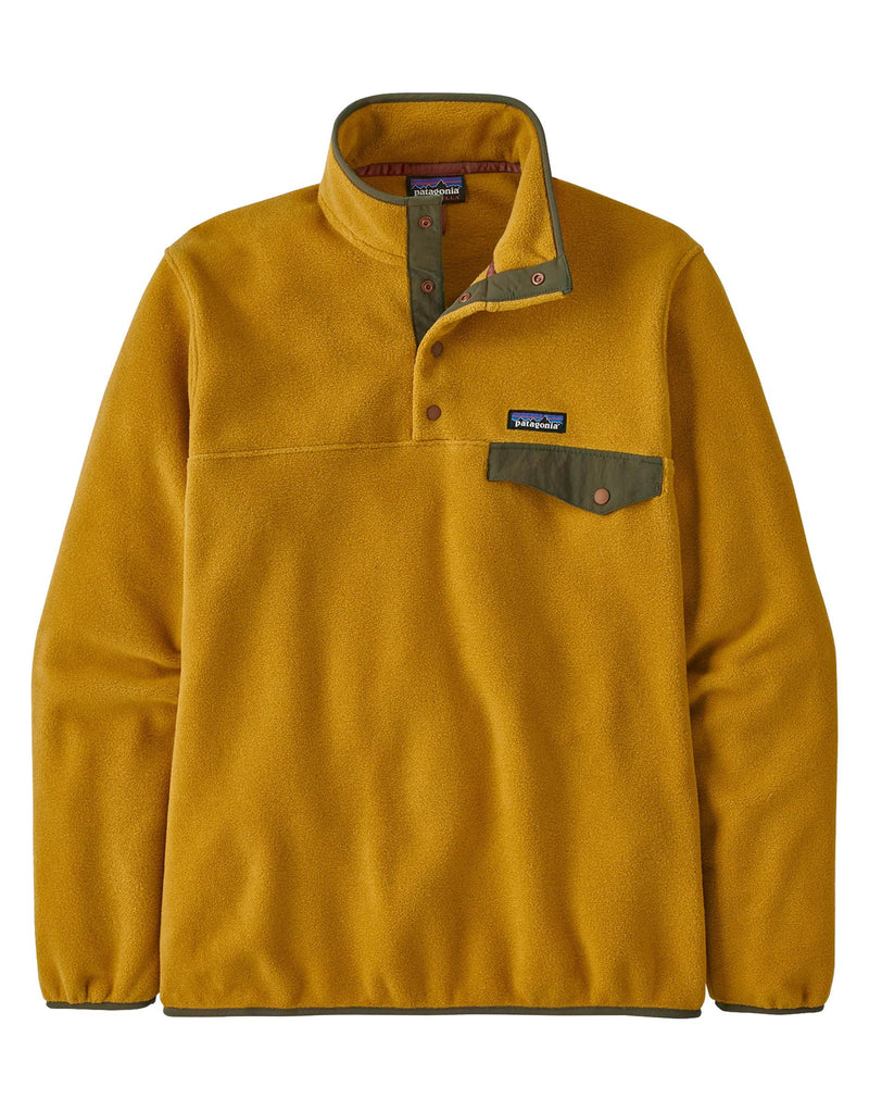 Patagonia Mens Lightweight Synchilla Snap-T Pullover Fleece-Small-Cabin Gold-aussieskier.com
