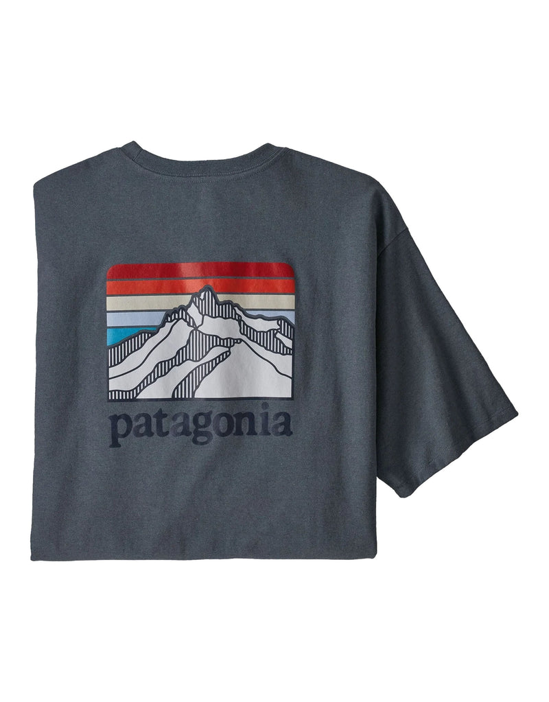 Patagonia Line Logo Ridge Pocket Responsibili-Tee-Small-Plume Grey-aussieskier.com
