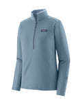 Patagonia Womens R1 Daily Zip Neck Fleece Top-X Small-Light Plume Grey - Steam Blue X-Dye-aussieskier.com