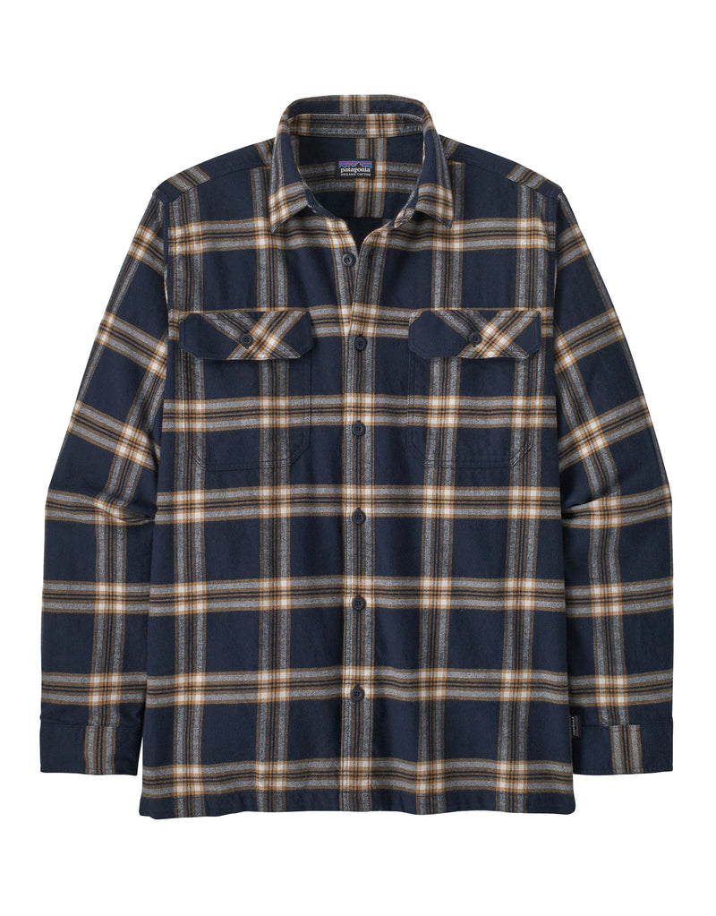 Patagonia L/S Organic Cotton MW Fjord Flannel Shirt-Small-North Line New Navy-aussieskier.com