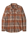 Patagonia Womens L/S Organic Cotton MW Fjord Flannel Shirt-Small-Comstock Dusky Brown-aussieskier.com