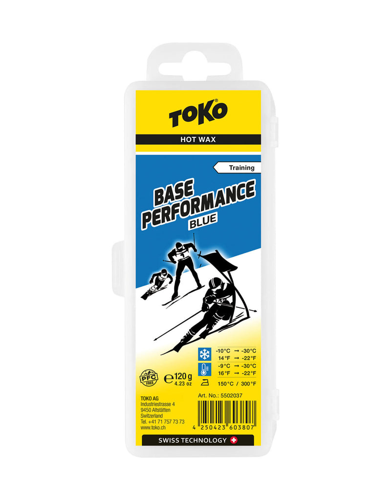 Toko Base Performance Ski Wax - 120g-Blue (-30 to -8°C)-aussieskier.com