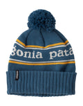 Patagonia Kids Powder Town Beanie-Park Stripe Knit Wavy Blue-aussieskier.com