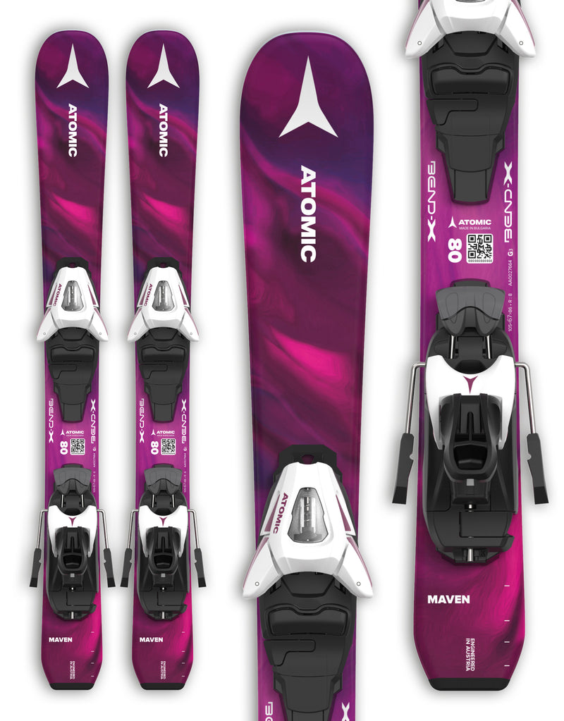 Atomic Maven Girl XS Kids Skis + C5 GW Bindings 2025-aussieskier.com