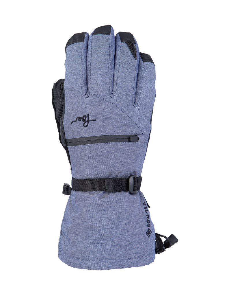 POW Cascadia Long Gore Tex Womens Gloves-X Small-Blue Nights-aussieskier.com