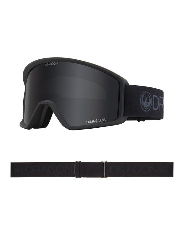 Dragon DXT OTG Ski Goggles-Blackout / Lumalens Dark Smoke Lens-Standard Fit-aussieskier.com