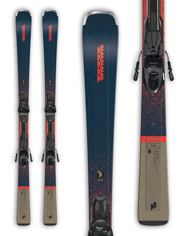 K2 Disruption 76X Skis + Marker M10 Bindings 2023-aussieskier.com