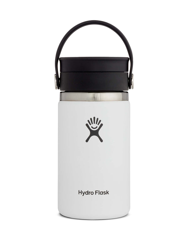 Hydro Flask 12oz Coffee Flask with Flex Sip Lid-White-aussieskier.com