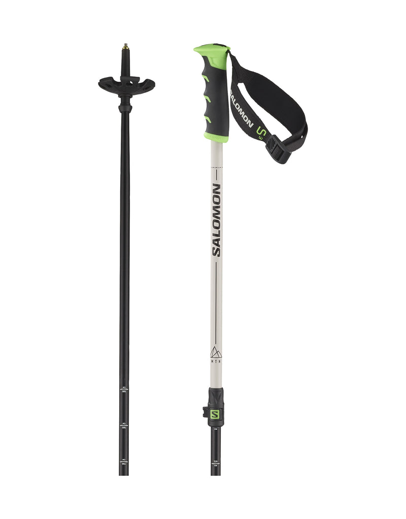 Salomon MTN Alu S3 Adjustable Ski Poles-Rainy Day / Green-aussieskier.com