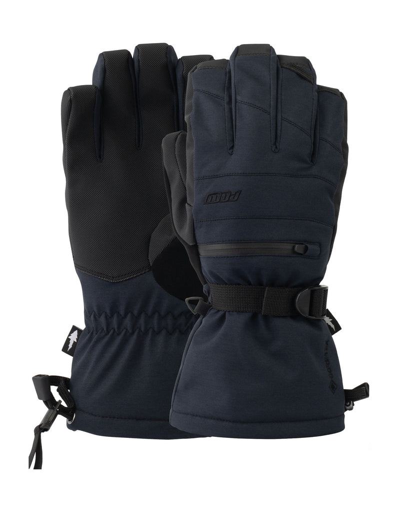 POW Wayback Long Gore Tex Gloves-Small-Black-aussieskier.com